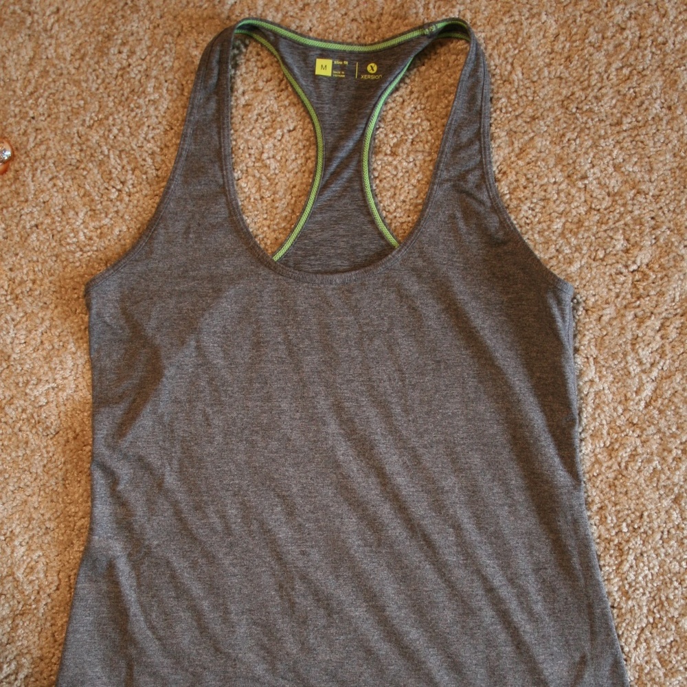 Gray Workout Racerback Tank Size M